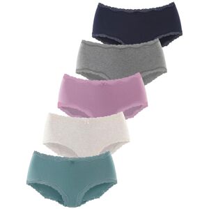 Taillenslip VIVANCE, Damen, Gr. 44/46, bunt (anthrazit meliert, beige meliert, flieder, eukalyptus, navy), Single Jersey, Obermaterial: 95% Baumwolle, 5% Elasthan. Spitze: 90% Polyamid, 10% Elasthan, meliert, unifarben, körpernah, Unterhosen Taillenslip, Taillenslip VIVANCE, Damen, Gr. 44/46, bunt (anthrazit meliert, beige meliert, flieder, eukalyptus, navy), Single Jersey, Obermaterial: 95% Baumwolle, 5% Elasthan. Spitze: 90% Polyamid, 10% Elasthan, meliert, unifarben, körpernah, Unterhosen Taillenslip,