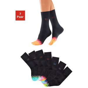 H.I.S. Socken H.I.S, Damen, Gr. 35-38, schwarz, Baumwolle, Elasthan, Polyamid, gemustert, elastisch, Socken Socken, mit bunt gemusterter Spitze H.I.S. Socken H.I.S, Damen, Gr. 35-38, schwarz, Baumwolle, Elasthan, Polyamid, gemustert, elastisch, Socken Socken, mit bunt gemusterter Spitze