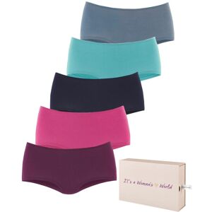 Panty LASCANA, Damen, Gr. 36/38, bunt (aubergine, pink, navy, mint, blau), Single Jersey, Obermaterial: 95% Baumwolle, 5% Elasthan, unifarben, körpernah, Unterhosen Panty, aus Baumwolle, mit schöner Aufbewahrungsbox Panty LASCANA, Damen, Gr. 36/38, bunt (aubergine, pink, navy, mint, blau), Single Jersey, Obermaterial: 95% Baumwolle, 5% Elasthan, unifarben, körpernah, Unterhosen Panty, aus Baumwolle, mit schöner Aufbewahrungsbox