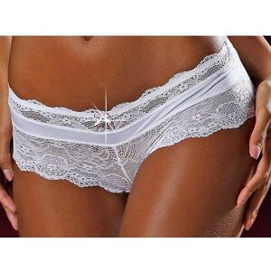 Panty LASCANA, Damen, Gr. 36/38, weiss (weiß), Spitze, Obermaterial: 90% Polyamid, 10% Elasthan, körpernah, Unterhosen Panty, aus Spitze Panty LASCANA, Damen, Gr. 36/38, weiss (weiß), Spitze, Obermaterial: 90% Polyamid, 10% Elasthan, körpernah, Unterhosen Panty, aus Spitze