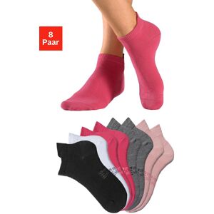 H.I.S. Sneakersocken H.I.S, Herren, Gr. 35-38, bunt (1x schwarz, 1x weiß, 2x pink, 2x hell grau meliert, 2x rosa), Baumwollmischung, uni und melange, elastisch, Socken Sneakersocken, mit verlängertem Bündchen hinten H.I.S. Sneakersocken H.I.S, Herren, Gr. 35-38, bunt (1x schwarz, 1x weiß, 2x pink, 2x hell grau meliert, 2x rosa), Baumwollmischung, uni und melange, elastisch, Socken Sneakersocken, mit verlängertem Bündchen hinten