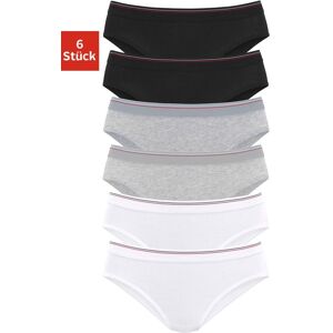 H.I.S. Bikinislip H.I.S, Damen, Gr. 32/34, schwarz-weiss (grau, meliert, weiß, schwarz), Obermaterial: 95% Baumwolle, 5% Elasthan, unifarben, körpernah, Unterhosen Bikinislip, aus elastischer Baumwoll-Qualität H.I.S. Bikinislip H.I.S, Damen, Gr. 32/34, schwarz-weiss (grau, meliert, weiß, schwarz), Obermaterial: 95% Baumwolle, 5% Elasthan, unifarben, körpernah, Unterhosen Bikinislip, aus elastischer Baumwoll-Qualität