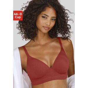 Push-up-BH LASCANA "COMFY BRA", Damen, Gr. 85, Cup B, rot (chili), Piqué, Obermaterial: 50% Baumwolle, 33% Polyamid, 14% Polyester, 3% Elasthan, Basic, BHs Push-up-BH, ohne Bügel aus Baumwolle, Basic Dessous Push-up-BH LASCANA "COMFY BRA", Damen, Gr. 85, Cup B, rot (chili), Piqué, Obermaterial: 50% Baumwolle, 33% Polyamid, 14% Polyester, 3% Elasthan, Basic, BHs Push-up-BH, ohne Bügel aus Baumwolle, Basic Dessous