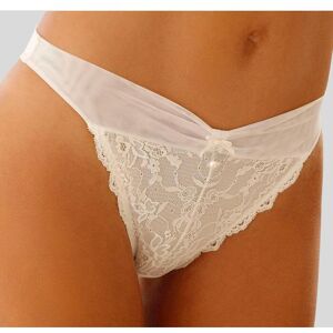 Stringtanga LASCANA "Nina", Damen, Gr. 40/42, beige (creme), Obermaterial: 80% Polyamid, 20% Elasthan, Unterhosen Stringtanga, in raffinierter Schnittform Stringtanga LASCANA "Nina", Damen, Gr. 40/42, beige (creme), Obermaterial: 80% Polyamid, 20% Elasthan, Unterhosen Stringtanga, in raffinierter Schnittform