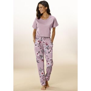 Pyjama VIVANCE DREAMS, Damen, Gr. 36/38, rosa (altrosa), Single Jersey, Obermaterial: 100% Baumwolle, geblümt, Basic, bequem lang, Rundhals, angeschnitten, Homewear-Sets Pyjama, mit Blumendruck Pyjama VIVANCE DREAMS, Damen, Gr. 36/38, rosa (altrosa), Single Jersey, Obermaterial: 100% Baumwolle, geblümt, Basic, bequem lang, Rundhals, angeschnitten, Homewear-Sets Pyjama, mit Blumendruck