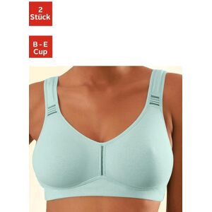 T-Shirt-BH PETITE FLEUR, Damen, Gr. 75, Cup C, grün (mint, weiß), Jersey, Obermaterial: 95% Baumwolle, 5% Elasthan, Basic, BHs T-Shirt-BH, ohne Bügel aus Baumwolle – auch ideal für grosse Grössen T-Shirt-BH PETITE FLEUR, Damen, Gr. 75, Cup C, grün (mint, weiß), Jersey, Obermaterial: 95% Baumwolle, 5% Elasthan, Basic, BHs T-Shirt-BH, ohne Bügel aus Baumwolle – auch ideal für grosse Grössen