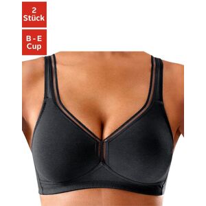 T-Shirt-BH PETITE FLEUR, Damen, Gr. 75, Cup B, schwarz (schwarz, weiß), Jersey, Obermaterial: 93% Baumwolle, 7% Elasthan, BHs T-Shirt-BH, ohne Bügel aus Baumwolle – auch ideal für grosse Grössen T-Shirt-BH PETITE FLEUR, Damen, Gr. 75, Cup B, schwarz (schwarz, weiß), Jersey, Obermaterial: 93% Baumwolle, 7% Elasthan, BHs T-Shirt-BH, ohne Bügel aus Baumwolle – auch ideal für grosse Grössen