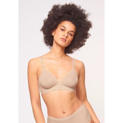 Bügelloser BH TRIUMPH "Micro Fun", Damen, Gr. 75, Cup B, beige, Microtouch, Obermaterial: 82% Polyamid, 18% Elasthan (LYCRA), bedruckt, leicht glänzend, unifarben, BHs Bügelloser BH, nahtlos vorgeformte Cups Bügelloser BH TRIUMPH "Micro Fun", Damen, Gr. 75, Cup B, beige, Microtouch, Obermaterial: 82% Polyamid, 18% Elasthan (LYCRA), bedruckt, leicht glänzend, unifarben, BHs Bügelloser BH, nahtlos vorgeformte Cups