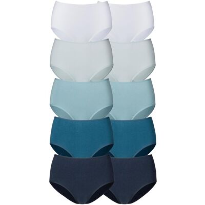 Taillenslip PETITE FLEUR, Damen, Gr. 32/34, blau, Single Jersey, Obermaterial: 95% Baumwolle, 5% Elasthan, unifarben, körpernah, Unterhosen Taillenslip, aus elastischer Baumwolle Taillenslip PETITE FLEUR, Damen, Gr. 32/34, blau, Single Jersey, Obermaterial: 95% Baumwolle, 5% Elasthan, unifarben, körpernah, Unterhosen Taillenslip, aus elastischer Baumwolle