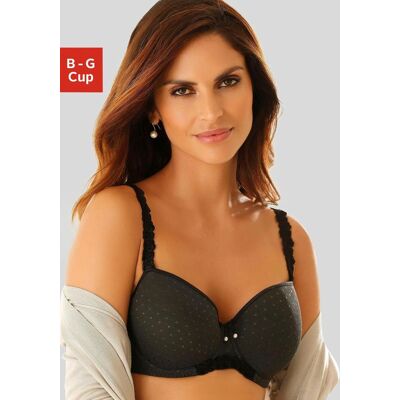 Schalen-BH LASCANA, Damen, Gr. 95, Cup C, schwarz, Spitze, Obermaterial: 88% Polyamid, 10% Elasthan, 2% Polyester, BHs Schalen-BH, mit Bügel, mit verzierten Trägern, Dessous Schalen-BH LASCANA, Damen, Gr. 95, Cup C, schwarz, Spitze, Obermaterial: 88% Polyamid, 10% Elasthan, 2% Polyester, BHs Schalen-BH, mit Bügel, mit verzierten Trägern, Dessous