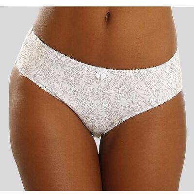 Slip NUANCE, Damen, Gr. 52/54, grau (weiß, taupe), Obermaterial: 95% Baumwolle, 5% Elasthan, Unterhosen Slip, hoch geschnittener Slip aus Baumwolle Slip NUANCE, Damen, Gr. 52/54, grau (weiß, taupe), Obermaterial: 95% Baumwolle, 5% Elasthan, Unterhosen Slip, hoch geschnittener Slip aus Baumwolle