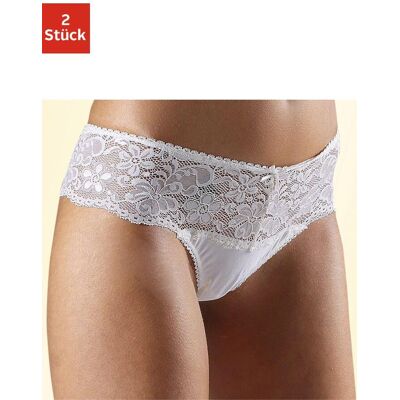 String NUANCE, Damen, Gr. 40/42, beige (2xcreme), Spitze, Obermaterial: 85% Polyamid, 15% Elasthan, körpernah, Unterhosen String, Dessous mit breitem Spitzenband String NUANCE, Damen, Gr. 40/42, beige (2xcreme), Spitze, Obermaterial: 85% Polyamid, 15% Elasthan, körpernah, Unterhosen String, Dessous mit breitem Spitzenband