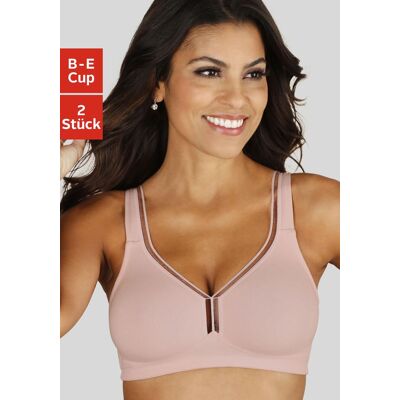 T-Shirt-BH PETITE FLEUR, Damen, Gr. 75, Cup B, rosa (rosa, weiß), Jersey, Obermaterial: 93% Baumwolle, 7% Elasthan, BHs T-Shirt-BH, ohne Bügel aus Baumwolle – auch ideal für grosse Grössen, bequemer BH T-Shirt-BH PETITE FLEUR, Damen, Gr. 75, Cup B, rosa (rosa, weiß), Jersey, Obermaterial: 93% Baumwolle, 7% Elasthan, BHs T-Shirt-BH, ohne Bügel aus Baumwolle – auch ideal für grosse Grössen, bequemer BH