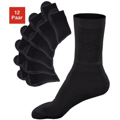 Tennissocken GO IN, Damen, Gr. 39-42, schwarz, Materialmix, uni, elastisch, Socken Tennissocken, mit Frottee, für Kinder und Erwachsene geeignet Tennissocken GO IN, Damen, Gr. 39-42, schwarz, Materialmix, uni, elastisch, Socken Tennissocken, mit Frottee, für Kinder und Erwachsene geeignet