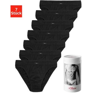 Slip S.OLIVER "Herren Unterhose", Herren, Gr. M, 7 Stk., schwarz, Jersey, Obermaterial: 100% Baumwolle, unifarben, körpernah, Unterhosen Slip, Wochenration in einer Dose Slip S.OLIVER "Herren Unterhose", Herren, Gr. M, 7 Stk., schwarz, Jersey, Obermaterial: 100% Baumwolle, unifarben, körpernah, Unterhosen Slip, Wochenration in einer Dose