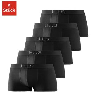 H.I.S. Hipster H.I.S, Herren, Gr. M, 5 Stk., schwarz, Jersey, Obermaterial: 95% Baumwolle, 5% Elasthan, unifarben, körpernah, Unterhosen Hipster, knapp sitzende Boxershorts am Webbund mit Logoschriftzug mit 3D Effekt H.I.S. Hipster H.I.S, Herren, Gr. M, 5 Stk., schwarz, Jersey, Obermaterial: 95% Baumwolle, 5% Elasthan, unifarben, körpernah, Unterhosen Hipster, knapp sitzende Boxershorts am Webbund mit Logoschriftzug mit 3D Effekt
