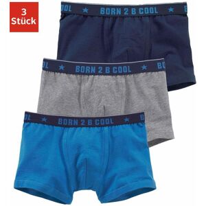 Boxer AUTHENTIC LE JOGGER "Boxershorts für Jungen", Jungen, Gr. 170/176, 3 Stk., blau (grau, meliert, blau, marine), Jersey, Obermaterial: 95% Baumwolle, 5% Elasthan, unifarben, körpernah, Unterhosen Boxer, mit "BORN 2 B COOL" Bund Boxer AUTHENTIC LE JOGGER "Boxershorts für Jungen", Jungen, Gr. 170/176, 3 Stk., blau (grau, meliert, blau, marine), Jersey, Obermaterial: 95% Baumwolle, 5% Elasthan, unifarben, körpernah, Unterhosen Boxer, mit "BORN 2 B COOL" Bund