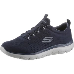 Slip-On Sneaker SKECHERS "SUMMITS", Herren, Gr. 39, blau (navy), Textil, Schuhe Slip-On Sneaker, Freizeitschuh, Slipper, Komfortschuh mit elastischer Bungee-Schnürung Slip-On Sneaker SKECHERS "SUMMITS", Herren, Gr. 39, blau (navy), Textil, Schuhe Slip-On Sneaker, Freizeitschuh, Slipper, Komfortschuh mit elastischer Bungee-Schnürung