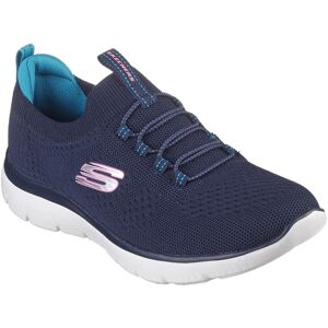 Slip-On Sneaker SKECHERS "SUMMITS", Damen, Gr. 43, blau (navy, rosa), Textil, Schuhe Slip-On Sneaker, Freizeitschuh, Halbschuh, Slipper mit flexibler Traktionslaufsohle Slip-On Sneaker SKECHERS "SUMMITS", Damen, Gr. 43, blau (navy, rosa), Textil, Schuhe Slip-On Sneaker, Freizeitschuh, Halbschuh, Slipper mit flexibler Traktionslaufsohle