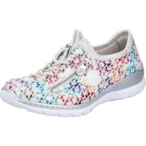 Slip-On Sneaker RIEKER, Damen, Gr. 36, bunt (weiß multi), Textil, bedruckt, Schuhe Slip-On Sneaker, Schlupfschuh, Freizeitsneaker, Halbschuh mit MemoSoft-Ausstattung Slip-On Sneaker RIEKER, Damen, Gr. 36, bunt (weiß multi), Textil, bedruckt, Schuhe Slip-On Sneaker, Schlupfschuh, Freizeitsneaker, Halbschuh mit MemoSoft-Ausstattung