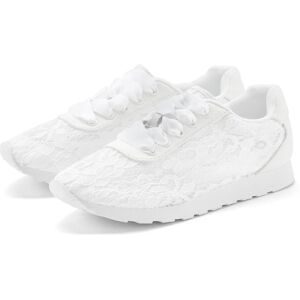 Sneaker LASCANA "Freizeitschuh, Schnürschuh", Mädchen, Gr. 39, weiss (weiß), Obermaterial: 80% Textilmaterial, 20% Lederimitat. Decksohle: 100% Textilmaterial. Futter: 100% Textilmaterial. Laufsohle: 100% Synthetik, leicht transparent, unifarben, Basic, S Sneaker LASCANA "Freizeitschuh, Schnürschuh", Mädchen, Gr. 39, weiss (weiß), Obermaterial: 80% Textilmaterial, 20% Lederimitat. Decksohle: 100% Textilmaterial. Futter: 100% Textilmaterial. Laufsohle: 100% Synthetik, leicht transparent, unifarben, Basic, S