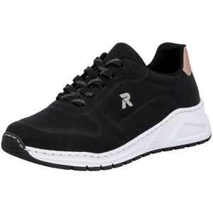 Sneaker RIEKER, Damen, Gr. 40, schwarz (schwarz, kupferfarben), Nubuklederimitat, unifarben mit Farbeinsatz, Schuhe Sneaker, mit MemoSoft-Innensohle, Freizeitschuh, Halbschuh, Schnürschuh Sneaker RIEKER, Damen, Gr. 40, schwarz (schwarz, kupferfarben), Nubuklederimitat, unifarben mit Farbeinsatz, Schuhe Sneaker, mit MemoSoft-Innensohle, Freizeitschuh, Halbschuh, Schnürschuh
