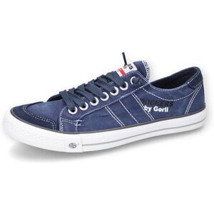 Slip-On Sneaker DOCKERS BY GERLI, Herren, Gr. 45, blau (navy), Textil, Veloursleder, washed, Schuhe Slip-On Sneaker, Freizeitschuh, Retro Sneaker, Fake Schnürung, in cooler Jeansoptik Slip-On Sneaker DOCKERS BY GERLI, Herren, Gr. 45, blau (navy), Textil, Veloursleder, washed, Schuhe Slip-On Sneaker, Freizeitschuh, Retro Sneaker, Fake Schnürung, in cooler Jeansoptik