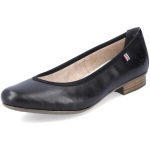 Ballerina RIEKER, Damen, Gr. 37, schwarz (schwarz, schwarz), Leder, Schuhe Ballerina, Pumps, Business Schuh in schlichter Eleganz Ballerina RIEKER, Damen, Gr. 37, schwarz (schwarz, schwarz), Leder, Schuhe Ballerina, Pumps, Business Schuh in schlichter Eleganz