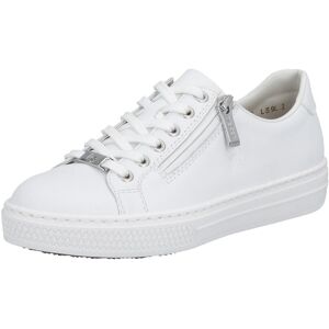 Sneaker RIEKER, Damen, Gr. 37, weiss (weiß), Leder, Schuhe Sneaker, mit Memosoft-Innensohle, Freizeitschuh, Halbschuh, Schnürschuh Sneaker RIEKER, Damen, Gr. 37, weiss (weiß), Leder, Schuhe Sneaker, mit Memosoft-Innensohle, Freizeitschuh, Halbschuh, Schnürschuh
