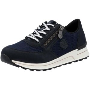 Sneaker RIEKER, Damen, Gr. 41, blau (nachtblau), Lederimitat, Textil, Schuhe Sneaker, Freizeitschuh, Halbschuh, Schnürschuh im Materialmix Sneaker RIEKER, Damen, Gr. 41, blau (nachtblau), Lederimitat, Textil, Schuhe Sneaker, Freizeitschuh, Halbschuh, Schnürschuh im Materialmix
