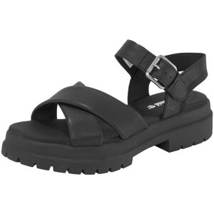 Sandale TIMBERLAND "London Vibe CROSS STRAP SANDAL", Damen, Gr. 38,5, schwarz, Leder, Schuhe Sandale Sandale TIMBERLAND "London Vibe CROSS STRAP SANDAL", Damen, Gr. 38,5, schwarz, Leder, Schuhe Sandale