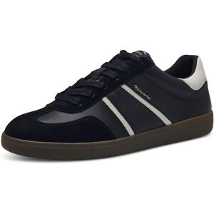 Plateausneaker TAMARIS, Damen, Gr. 41, schwarz (schwarz, kombiniert), Leder, Lederimitat, kontrastfarbene Details, unifarben mit Farbeinsatz, Schuhe Plateausneaker, Freizeitschuh, Halbschuh, Schnürschuh mit gepolstertem Schaftrand Plateausneaker TAMARIS, Damen, Gr. 41, schwarz (schwarz, kombiniert), Leder, Lederimitat, kontrastfarbene Details, unifarben mit Farbeinsatz, Schuhe Plateausneaker, Freizeitschuh, Halbschuh, Schnürschuh mit gepolstertem Schaftrand
