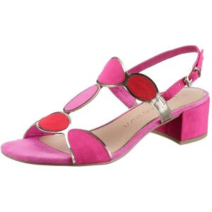 Sandalette MARCO TOZZI, Damen, Gr. 41, pink (pink kombiniert), Lederimitat, Textil, Schuhe Sandalette, Blockabsatz, Sommerschuh, Riemchensandale mit verstellbarer Schnalle Sandalette MARCO TOZZI, Damen, Gr. 41, pink (pink kombiniert), Lederimitat, Textil, Schuhe Sandalette, Blockabsatz, Sommerschuh, Riemchensandale mit verstellbarer Schnalle