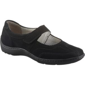 Riemchenballerina WALDLÄUFER "HENNI", Damen, Gr. 5,5 (38,5), schwarz, Nubukleder, Schuhe Riemchenballerina, Slipper, Bequemschuh, Klettschuh in komfortabler Weite H (=sehr weit) Riemchenballerina WALDLÄUFER "HENNI", Damen, Gr. 5,5 (38,5), schwarz, Nubukleder, Schuhe Riemchenballerina, Slipper, Bequemschuh, Klettschuh in komfortabler Weite H (=sehr weit)