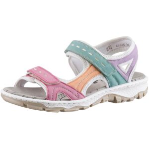 Riemchensandale RIEKER, Damen, Gr. 40, bunt (multi), Nubuklederimitat, Textil, Schuhe Riemchensandale, Sommerschuh, Sandalette, Outdoorsandale mit Klett Riemchensandale RIEKER, Damen, Gr. 40, bunt (multi), Nubuklederimitat, Textil, Schuhe Riemchensandale, Sommerschuh, Sandalette, Outdoorsandale mit Klett