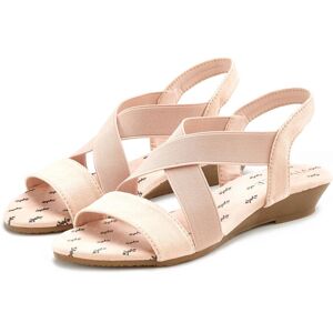 Sandalette VIVANCE "Sommerschuh, offener Schuh, Sandale", Damen, Gr. 36, rosa (rosé), Obermaterial: 100% Elasthan. Decksohle: 100% Textilmaterial. Futter: 100% Textilmaterial. Laufsohle: 100% Synthetik, unifarben, Schuhe Sandalette, mit elastischen Riemch Sandalette VIVANCE "Sommerschuh, offener Schuh, Sandale", Damen, Gr. 36, rosa (rosé), Obermaterial: 100% Elasthan. Decksohle: 100% Textilmaterial. Futter: 100% Textilmaterial. Laufsohle: 100% Synthetik, unifarben, Schuhe Sandalette, mit elastischen Riemch