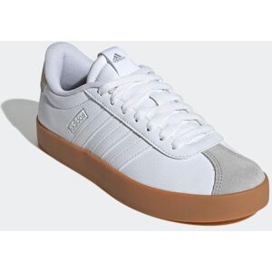 Sneaker ADIDAS SPORTSWEAR "VL COURT 3.0", Damen, Gr. 42,5, weiss (cloud weiß, ftwr weiß, silber metallic), Leder, Synthetik, Schuhe Sneaker, inspiriert vom Design des adidas samba Sneaker ADIDAS SPORTSWEAR "VL COURT 3.0", Damen, Gr. 42,5, weiss (cloud weiß, ftwr weiß, silber metallic), Leder, Synthetik, Schuhe Sneaker, inspiriert vom Design des adidas samba
