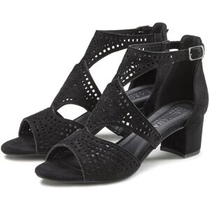 Riemchensandalette LASCANA "Sommerschuh, offener Schuh, Sandalette, Sandale", Damen, Gr. 38, schwarz, Obermaterial: 100% Textilmaterial. Decksohle: 100% Lederimitat. Futter: 100% Lederimitat. Laufsohle: 100% Synthetik, unifarben, Basic, Schuhe Riemchensan Riemchensandalette LASCANA "Sommerschuh, offener Schuh, Sandalette, Sandale", Damen, Gr. 38, schwarz, Obermaterial: 100% Textilmaterial. Decksohle: 100% Lederimitat. Futter: 100% Lederimitat. Laufsohle: 100% Synthetik, unifarben, Basic, Schuhe Riemchensan