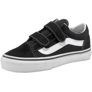Sneaker VANS "UY Old Skool V", Jungen, Gr. 27, schwarz-weiss (schwarz, weiß), Textil, Veloursleder, unifarben mit Farbeinsatz, Schuhe Sneaker, mit klassischer Logo-Flag Sneaker VANS "UY Old Skool V", Jungen, Gr. 27, schwarz-weiss (schwarz, weiß), Textil, Veloursleder, unifarben mit Farbeinsatz, Schuhe Sneaker, mit klassischer Logo-Flag