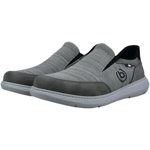 Slip-On Sneaker BUGATTI, Herren, Gr. 44, hellgrau, Lederimitat, Textil, Schuhe Slip-On Sneaker, Freizeitschuh, Schlupfschuh, Slipper mit Logo-Icon Slip-On Sneaker BUGATTI, Herren, Gr. 44, hellgrau, Lederimitat, Textil, Schuhe Slip-On Sneaker, Freizeitschuh, Schlupfschuh, Slipper mit Logo-Icon