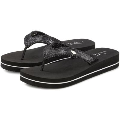 Badezehentrenner VENICE BEACH "Sandale, Badeschuh, Badelatsche, Flip Flop, Badeschlappe, Pantolette", Damen, Gr. 37, schwarz, Obermaterial: 100% Textilmaterial. Decksohle: 100% Synthetik. Futter: 100% Textilmaterial. Laufsohle: 100% Synthetik, Glitzer, un Badezehentrenner VENICE BEACH "Sandale, Badeschuh, Badelatsche, Flip Flop, Badeschlappe, Pantolette", Damen, Gr. 37, schwarz, Obermaterial: 100% Textilmaterial. Decksohle: 100% Synthetik. Futter: 100% Textilmaterial. Laufsohle: 100% Synthetik, Glitzer, un