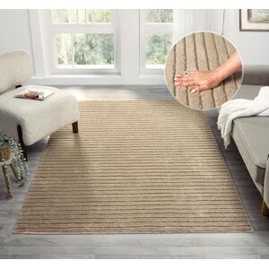 Teppich "Selma", beige, B:200cm H:19mm L:300cm, Kunstfaser, LEGER HOME BY LENA GERCKE, Teppiche, Teppich, Hoch-Tief-Struktur, Streifen Design, weich, Wohnzimmer, Schlafzimmer Teppich "Selma", beige, B:200cm H:19mm L:300cm, Kunstfaser, LEGER HOME BY LENA GERCKE, Teppiche, Teppich, Hoch-Tief-Struktur, Streifen Design, weich, Wohnzimmer, Schlafzimmer