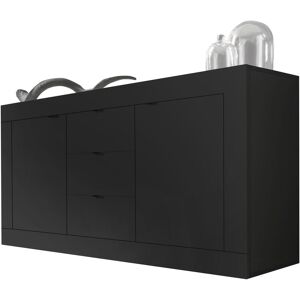 Sideboard HOME AFFAIRE "Basic", schwarz (schwarz matt melamin), B:160cm H:86cm T:43cm, Sideboards, Sideboard, Breite 160 cm, 2 Türen 3 Schubkästen Sideboard HOME AFFAIRE "Basic", schwarz (schwarz matt melamin), B:160cm H:86cm T:43cm, Sideboards, Sideboard, Breite 160 cm, 2 Türen 3 Schubkästen