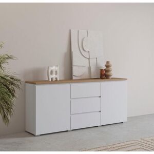 Sideboard GOODPRODUCT "Modo, Breite 150 cm, moderne grifflose Kommode 2Türen/3 SK", weiss (weiß, eiche mauvella, weiß), B:150cm H:68cm T:34,5cm, Sideboards, Sideboard, Schubladenkommode mit viel Stauraum, Einlegeböden verstellbar Sideboard GOODPRODUCT "Modo, Breite 150 cm, moderne grifflose Kommode 2Türen/3 SK", weiss (weiß, eiche mauvella, weiß), B:150cm H:68cm T:34,5cm, Sideboards, Sideboard, Schubladenkommode mit viel Stauraum, Einlegeböden verstellbar