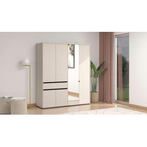 Kleiderschrank INOSIGN "Corbett, grifflose Optik, FSC-zertifziert, Made in Europe", beige (cashmere), B:182,5cm H:211cm T:54,5cm, FSC-zertifizierter Holzwerkstoff, Schränke, Kleiderschrank, mit Spiegel, 1 Schublade und Innenausstattung Kleiderschrank INOSIGN "Corbett, grifflose Optik, FSC-zertifziert, Made in Europe", beige (cashmere), B:182,5cm H:211cm T:54,5cm, FSC-zertifizierter Holzwerkstoff, Schränke, Kleiderschrank, mit Spiegel, 1 Schublade und Innenausstattung