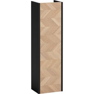 Midischrank WELLTIME "Lorna, Breite 30,2 cm", schwarzmatt, eiche chevron, B:30,2cm H:106,1cm T:23,4cm, FSC-zertifizierter Holzwerkstoff, Schränke, Midischrank, Made in Germany Midischrank WELLTIME "Lorna, Breite 30,2 cm", schwarzmatt, eiche chevron, B:30,2cm H:106,1cm T:23,4cm, FSC-zertifizierter Holzwerkstoff, Schränke, Midischrank, Made in Germany