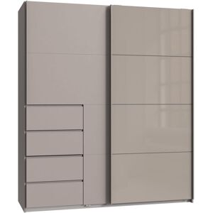 Schwebetürenschrank WIMEX "Bali in den Breiten 180cm, 225cm & 270cm, Schrank mit Glaselement", saharagrau, abgesetzt glas saharagrau, griffe saharagrau, B:180cm H:208cm T:64cm, Holzwerkstoff, Schränke, Schwebetürenschrank, Kleiderschrank erhältlich in den Schwebetürenschrank WIMEX "Bali in den Breiten 180cm, 225cm & 270cm, Schrank mit Glaselement", saharagrau, abgesetzt glas saharagrau, griffe saharagrau, B:180cm H:208cm T:64cm, Holzwerkstoff, Schränke, Schwebetürenschrank, Kleiderschrank erhältlich in den