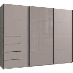 Schwebetürenschrank WIMEX "Bali in den Breiten 180cm, 225cm & 270cm, Schrank mit Glaselement", saharagrau, abgesetzt glas saharagrau, griffe saharagrau, B:270cm H:208cm T:64cm, Holzwerkstoff, Schränke, Schwebetürenschrank, Kleiderschrank erhältlich in den Schwebetürenschrank WIMEX "Bali in den Breiten 180cm, 225cm & 270cm, Schrank mit Glaselement", saharagrau, abgesetzt glas saharagrau, griffe saharagrau, B:270cm H:208cm T:64cm, Holzwerkstoff, Schränke, Schwebetürenschrank, Kleiderschrank erhältlich in den