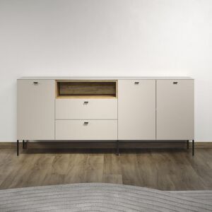 Sideboard HOME AFFAIRE "San Pedro", kaschmir und eiche, B:197cm H:85cm T:42cm, Sideboards, Sideboard, Anrichte mit Griffen und Füssen aus Metall - (B/T/H) 197/42/85 cm Sideboard HOME AFFAIRE "San Pedro", kaschmir und eiche, B:197cm H:85cm T:42cm, Sideboards, Sideboard, Anrichte mit Griffen und Füssen aus Metall - (B/T/H) 197/42/85 cm