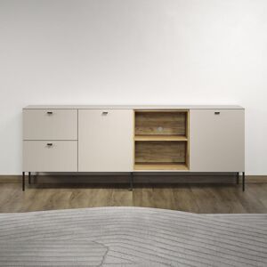 Lowboard HOME AFFAIRE "San Pedro", kaschmir und eiche, B:200cm H:75cm T:40cm, Sideboards, Lowboard, TV-Lowboard mit Türen, Schubkasten & Soft-Close - (B/T/H) 200/40/75 cm Lowboard HOME AFFAIRE "San Pedro", kaschmir und eiche, B:200cm H:75cm T:40cm, Sideboards, Lowboard, TV-Lowboard mit Türen, Schubkasten & Soft-Close - (B/T/H) 200/40/75 cm